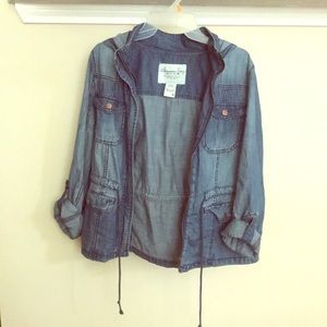 Denim zip up jacket